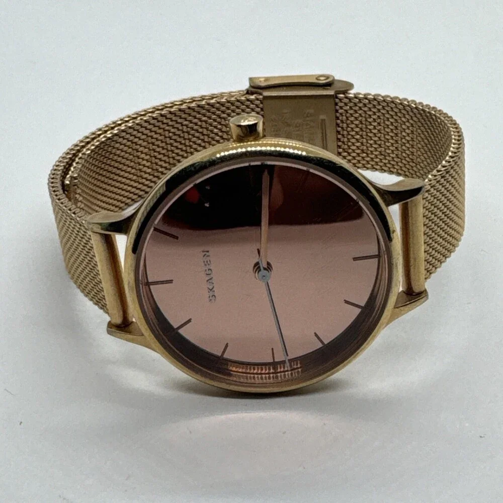 Skagen Anita SKW2413 Women's Gold Stainless Steel Mesh Analog Dial Watch AEA303
